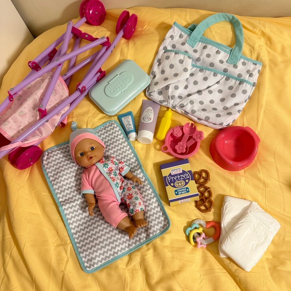 Never used baby doll and set